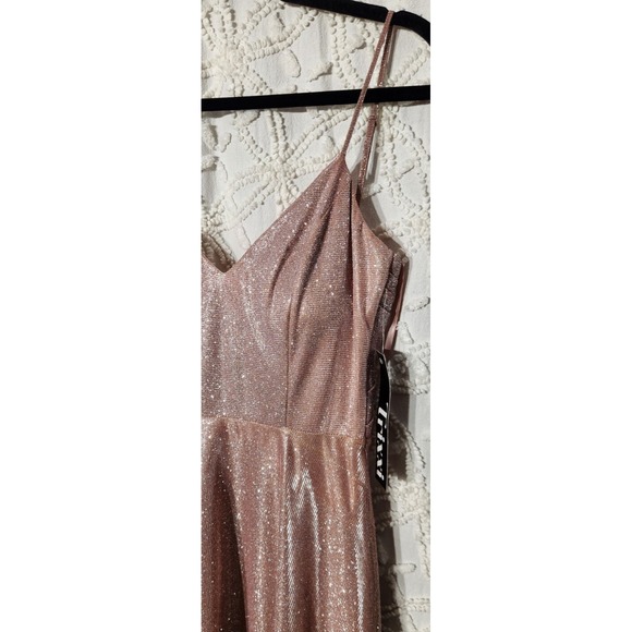 Trixxi Womens Formal Glitter Dress Size 7 Pink Prom Sparkle Barbie Long - Picture 2 of 13